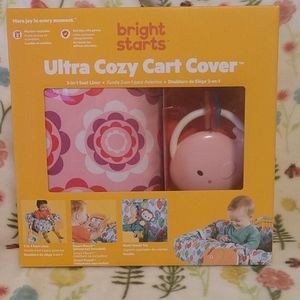 Bright Starts Ultra Cozy Cart Cover Pink Flowers